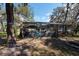 A pool and seating area is enclosed in a screen in the backyard at 12005 Wren Ct, New Port Richey, FL 34654