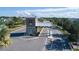 Aerial view of the gated community entrance with holiday decor at 16849 Trite Bend St, Wimauma, FL 33598