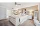 Spacious bedroom with neutral decor, and mirrored closet doors at 17404 1St E St, Redington Shores, FL 33708