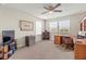 Bedroom featuring a desk with a hutch and a beverage cooler at 3148 Marine Grass Dr, Wimauma, FL 33598
