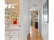 Bathroom with colorful beach themed decor at 3415 Croaker Dr, Hernando Beach, FL 34607
