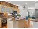 A kitchen with granite countertops, stainless steel appliances, and a stone backsplash at 3415 Croaker Dr, Hernando Beach, FL 34607