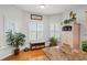 Bright kitchen nook features large windows, white shutters, and hardwood floors at 3415 Croaker Dr, Hernando Beach, FL 34607