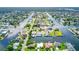 Aerial view of waterfront home with direct access to the open water at 4390 6Th Isle Dr, Hernando Beach, FL 34607