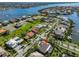 Aerial view of waterfront neighborhood with luxury homes, canals, and bay access at 6467 Rubia Cir, Apollo Beach, FL 33572