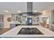 Modern kitchen with grey cabinets, stainless steel appliances, and a spacious island at 6467 Rubia Cir, Apollo Beach, FL 33572