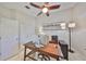 Inviting home office with a wood desk, stylish lighting, and neutral color palette for productivity at 6467 Rubia Cir, Apollo Beach, FL 33572
