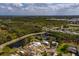 Stunning aerial view of a lakeside home with lush greenery and beautiful blue skies at 8001 Orient Ne Way, St Petersburg, FL 33702