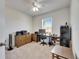 Bright office space with neutral carpet, storage cabinets, work space, and natural light at 8421 Pine River Rd, Tampa, FL 33637