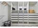 Organized walk-in closet featuring multiple drawers, shelves, and hanging space perfect for all storage needs at 8887 Little Bluestem Dr, Land O Lakes, FL 34637