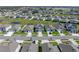 Aerial view of a neighborhood showcasing a well-maintained lawn with similar styled homes at 11232 Bram Bay Ct, San Antonio, FL 33576