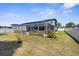 Sprawling backyard with a screened pool and new vinyl fencing at 13424 Hunters Point St, Spring Hill, FL 34609