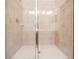 Tiled glass shower with showerhead at 26932 Juniper Bay Dr, Wesley Chapel, FL 33544