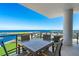 Enjoy stunning panoramic views from this private balcony, complete with outdoor seating and coastal scenery at 301 1St Street S # 1901, St Petersburg, FL 33701