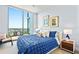 Bright bedroom with floor-to-ceiling windows showcasing beautiful skyline views, creating a serene retreat at 301 1St Street S # 1901, St Petersburg, FL 33701