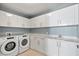 Functional laundry room with modern washer, dryer, and ample storage, maximizing convenience and efficiency at 301 1St Street S # 1901, St Petersburg, FL 33701