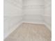Spacious walk-in closet with carpeted floors and white shelving at 31430 Hayman Loop, Wesley Chapel, FL 33545