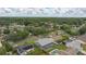 A high aerial view showcases many houses in a lush suburban community with green grass and trees at 4714 Kemble Ct, Tampa, FL 33624