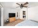Bedroom with closet and in-unit laundry area, offering convenient and functional living space at 799 Fairwood Ln, Clearwater, FL 33759