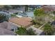 Aerial view showcasing a single-Gathering home with a driveway and manicured landscaping at 1220 Emerald Hill Way, Valrico, FL 33594