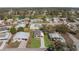 Neighborhood aerial view showcases well-maintained homes and lush landscaping in a quiet community setting at 14311 Action St, Brooksville, FL 34613