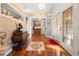 Inviting foyer showcasing decorative tile flooring, elegant accents, and a view into the formal living areas at 8518 Delaware Dr, Weeki Wachee, FL 34607