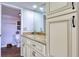 Bathroom with granite countertops and custom cabinets at 1111 N Bayshore Blvd # F11, Clearwater, FL 33759