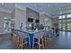 Modern cafe with sleek bar and seating area in the clubhouse at 17805 Everlong Dr, Land O Lakes, FL 34638