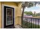 Balcony overlooks a view of a street and a church at 1810 E Palm Ave # 7104, Tampa, FL 33605