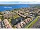 A scenic aerial view of residential neighborhood near Lake Tarpon at 4813 Michelle Ln, Palm Harbor, FL 34684