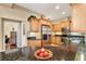 Beautiful kitchen with granite countertops, stainless steel appliances and wood cabinets at 4813 Michelle Ln, Palm Harbor, FL 34684