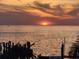 Striking sunset over the ocean with a view of boats and a pier at 5241 West Shore Dr, New Port Richey, FL 34652