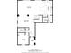 First floor plan featuring kitchen, living room, dining area, bedroom, and bathrooms at 12225 Lake Blvd, New Port Richey, FL 34655