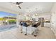 Modern kitchen with an island, bar stool seating, and stainless steel appliances at 12225 Lake Blvd, New Port Richey, FL 34655