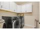 Laundry room with side-by-side washer and dryer, and upper cabinets at 12225 Lake Blvd, New Port Richey, FL 34655
