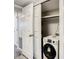 Convenient laundry closet with a modern washing machine, offering ease and efficiency at 2253 Norwegian Dr # 67, Clearwater, FL 33763