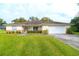 Charming single-story home featuring a well-maintained lawn, attached two-car garage, and welcoming front porch at 22941 Leafwood Ct, Land O Lakes, FL 34639