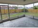Enclosed screen porch featuring slate flooring and views of the backyard at 3094 Vernon Ter, Largo, FL 33770