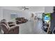 Open living space with neutral palette and modern tile flooring at 4106 Waterside Island Ct, Tampa, FL 33617