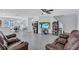 Wide angle of living room showing open-concept floor plan at 4106 Waterside Island Ct, Tampa, FL 33617