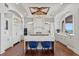 Large, bright, open kitchen with double islands and all white cabinetry at 5128 W Longfellow Ave, Tampa, FL 33629