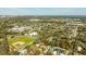 Aerial view of neighborhood showcasing the home's location near a baseball field at 6808 S Sparkman St, Tampa, FL 33616