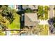 Top-down aerial shot of a property featuring a well-kept backyard and fenced perimeter at 6808 S Sparkman St, Tampa, FL 33616