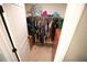 Walk-in closet with shelving and hanging rods for optimal organization at 7771 Davie Ray Dr, Zephyrhills, FL 33540