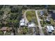 Aerial view of a home with ample parking and waterfront canal access at 1019 Canal St, Ruskin, FL 33570