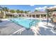 Sparkling community pool with lounge chairs and palm trees at 1109 Lady Gouldian Ct, Tampa, FL 33613