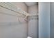 Close-up view of a closet featuring a gray wall and white wire shelving at 12255 Country White Cir, Tampa, FL 33635