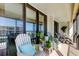 Relax on the spacious balcony with comfortable seating and enjoy stunning views of the ocean at 1460 Gulf Blvd # 506, Clearwater Beach, FL 33767