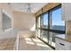 Light-filled kitchen nook with built-in desk and large windows offering waterfront views at 3301 Bayshore Blvd # 2007B, Tampa, FL 33629