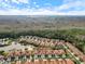 Wide aerial shot showcasing the community, emphasizing the blend of residential homes and natural wooded areas at 3876 Timber Ridge Ct, Palm Harbor, FL 34685